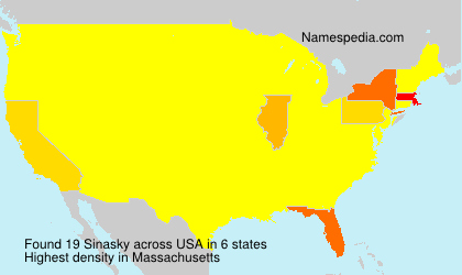 Surname Sinasky in USA Surname Sinasky in USA