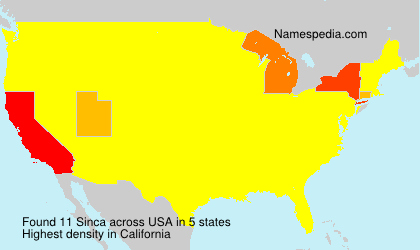 Surname Sinca in USA Surname Sinca in USA