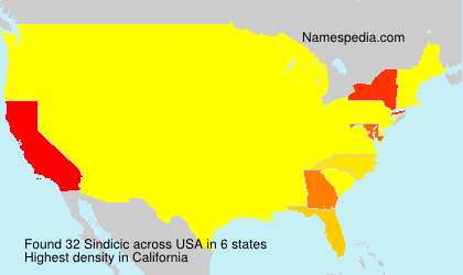 Surname Sindicic in USA Surname Sindicic in USA