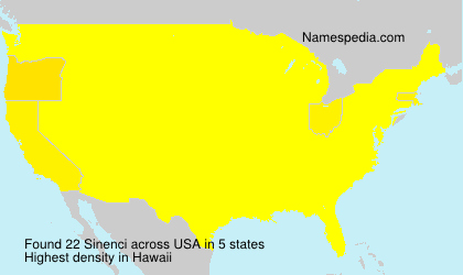 Surname Sinenci in USA Surname Sinenci in USA