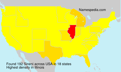 Surname Sineni in USA Surname Sineni in USA