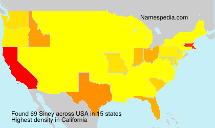 Surname Siney in USA Surname Siney in USA
