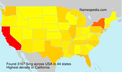 Surname Sing in USA Surname Sing in USA