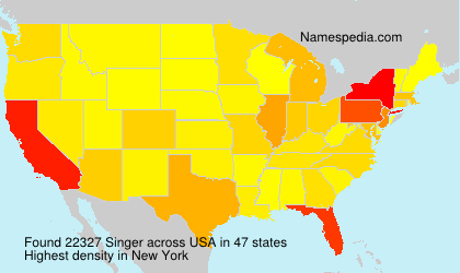 Surname Singer in USA Surname Singer in USA