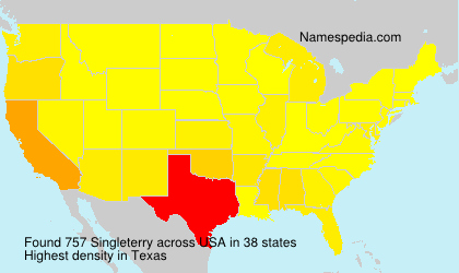 Surname Singleterry in USA Surname Singleterry in USA