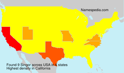 Surname Singor in USA Surname Singor in USA