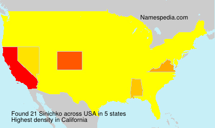 Surname Sinichko in USA Surname Sinichko in USA