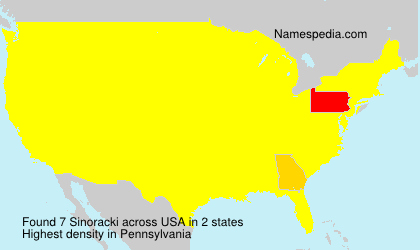 Surname Sinoracki in USA Surname Sinoracki in USA