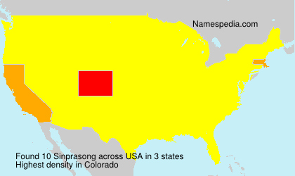 Surname Sinprasong in USA Surname Sinprasong in USA