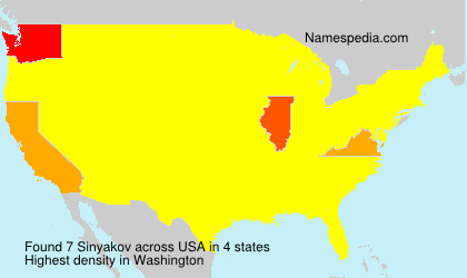 Surname Sinyakov in USA Surname Sinyakov in USA