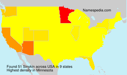 Surname Sinykin in USA Surname Sinykin in USA