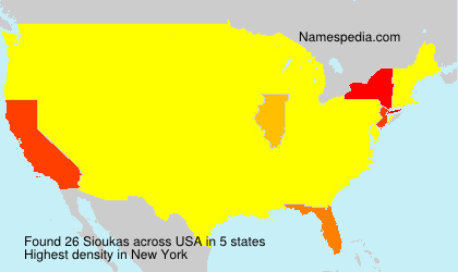 Surname Sioukas in USA Surname Sioukas in USA