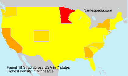 Surname Sirad in USA Surname Sirad in USA