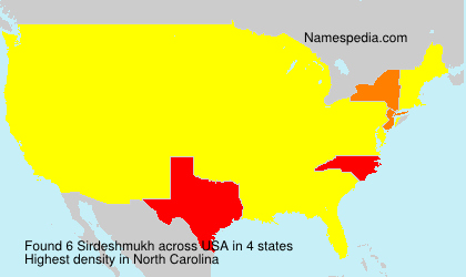 Surname Sirdeshmukh in USA Surname Sirdeshmukh in USA