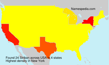 Surname Siriban in USA Surname Siriban in USA