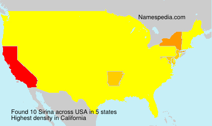 Surname Sirina in USA Surname Sirina in USA