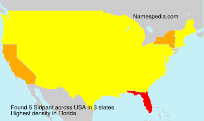 Surname Siripant in USA Surname Siripant in USA