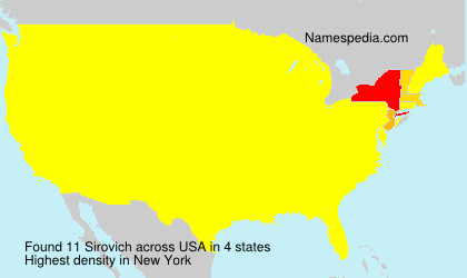 Surname Sirovich in USA