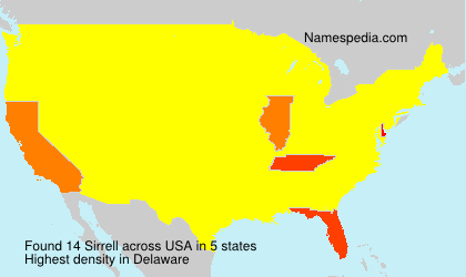 Surname Sirrell in USA Surname Sirrell in USA