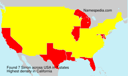 Surname Sirron in USA Surname Sirron in USA