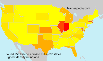 Surname Siscoe in USA Surname Siscoe in USA