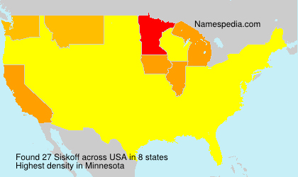 Surname Siskoff in USA Surname Siskoff in USA
