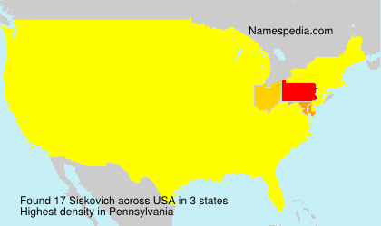 Surname Siskovich in USA Surname Siskovich in USA