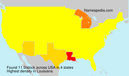Surname Sislock in USA Surname Sislock in USA