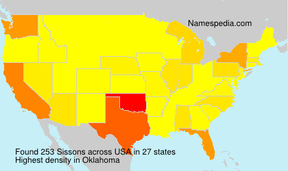 Surname Sissons in USA Surname Sissons in USA