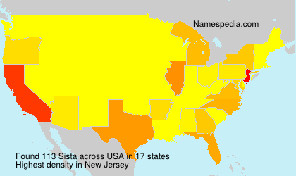 Surname Sista in USA Surname Sista in USA