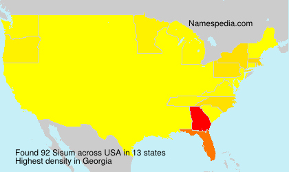 Surname Sisum in USA Surname Sisum in USA