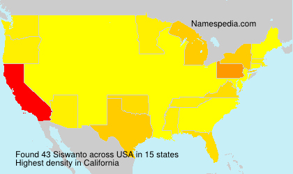 Surname Siswanto in USA Surname Siswanto in USA