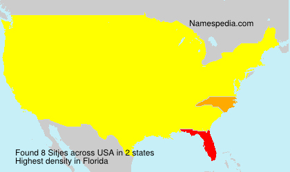 Surname Sitjes in USA Surname Sitjes in USA