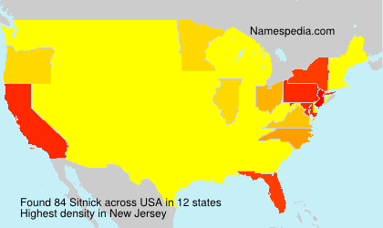 Surname Sitnick in USA Surname Sitnick in USA