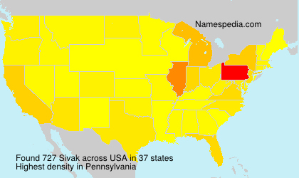 Surname Sivak in USA Surname Sivak in USA
