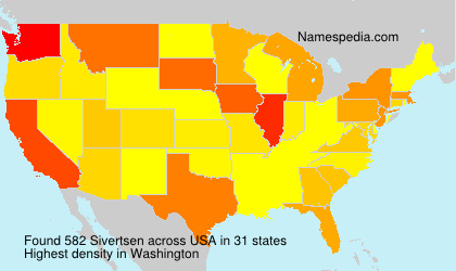 Surname Sivertsen in USA Surname Sivertsen in USA