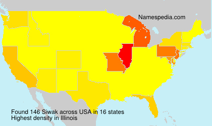 Surname Siwak in USA Surname Siwak in USA