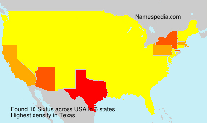 Surname Sixtus in USA Surname Sixtus in USA