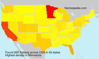 Surname Sjoberg in USA Surname Sjoberg in USA