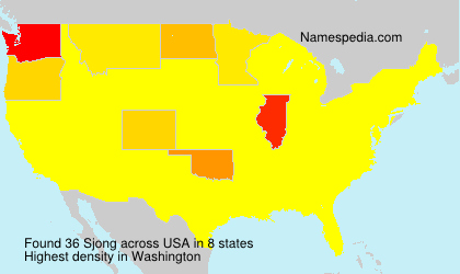 Surname Sjong in USA Surname Sjong in USA