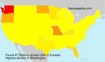 Surname Sjothun in USA Surname Sjothun in USA