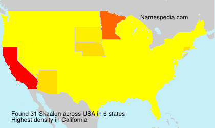 Surname Skaalen in USA