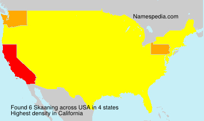 Surname Skaaning in USA