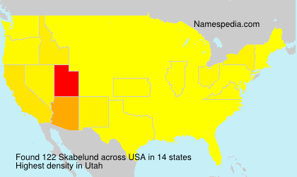 Surname Skabelund in USA