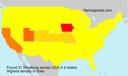 Surname Skadburg in USA