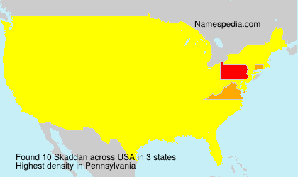 Surname Skaddan in USA