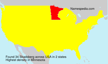 Surname Skadsberg in USA