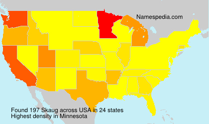 Surname Skaug in USA Surname Skaug in USA