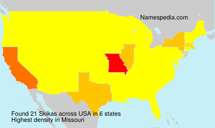 Surname Skikas in USA
