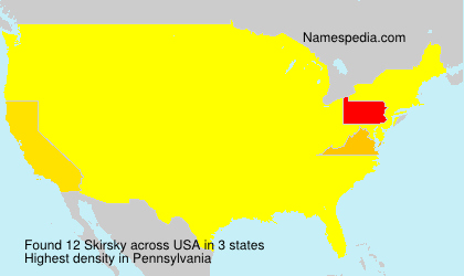 Surname Skirsky in USA Surname Skirsky in USA